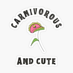 carnivorous and cute venus flytrap stickers
